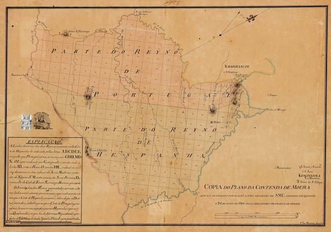 The image shows an old map of Brazil with the provinces of Brazil and Brazil highlighted. The map...