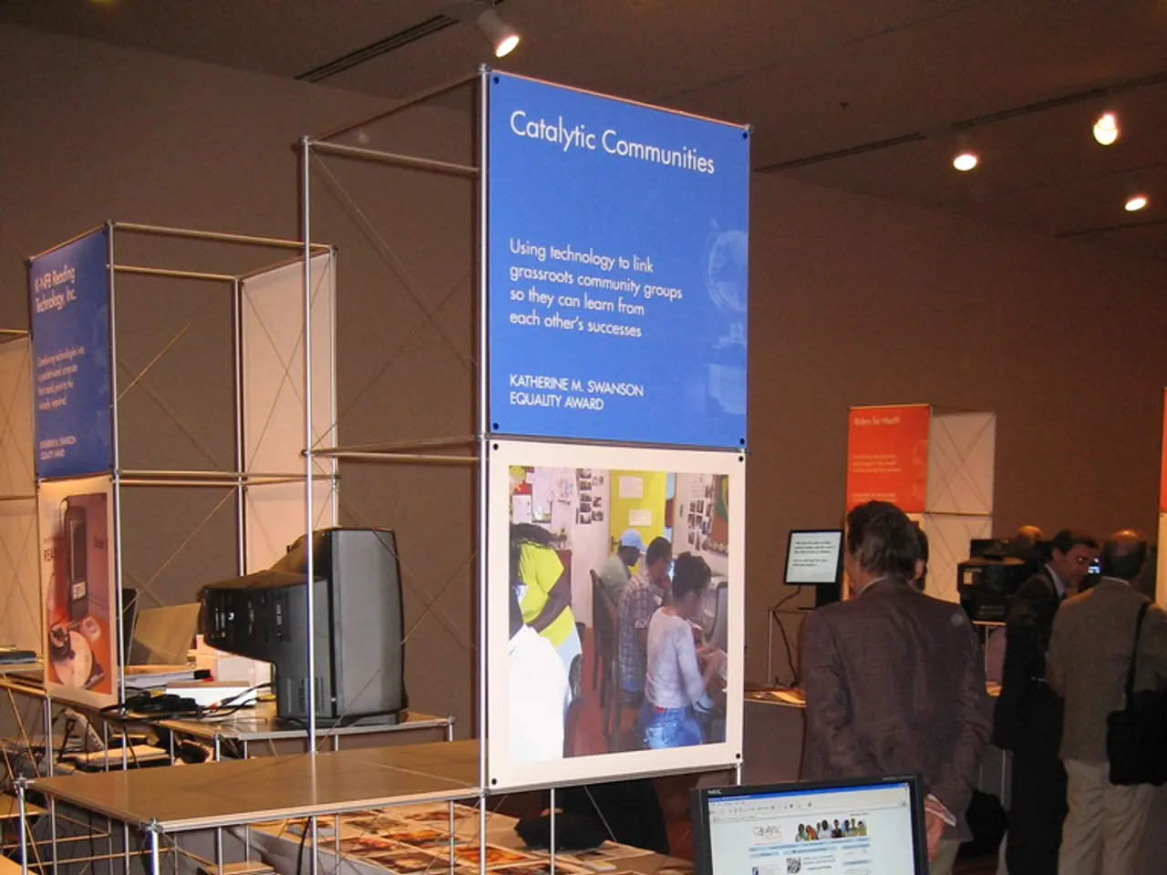 In this image it looks like a store where there is a table in the middle on which there are...