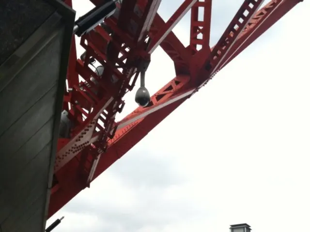 In this image there are people and we can see buses on the road. In the background there are...