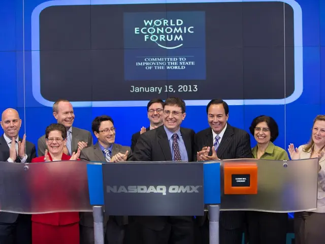 In front of the image there is a podium hanged from the top with the ropes. Behind the podium there...