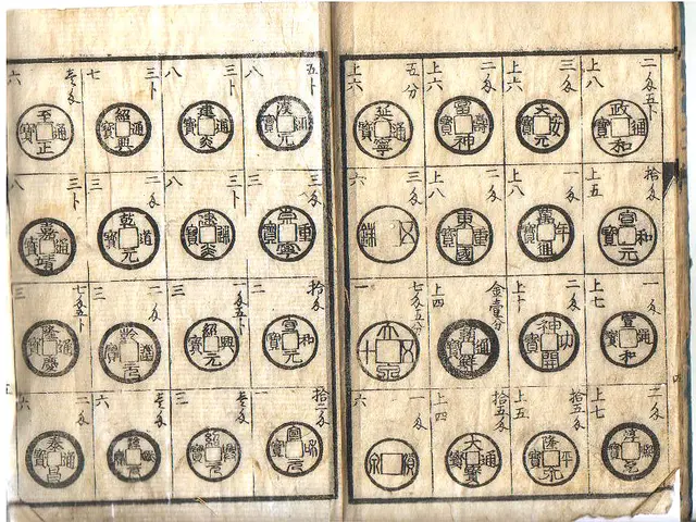 The image shows an old book with Chinese writing on it, which appears to be a photo of a tic tac...