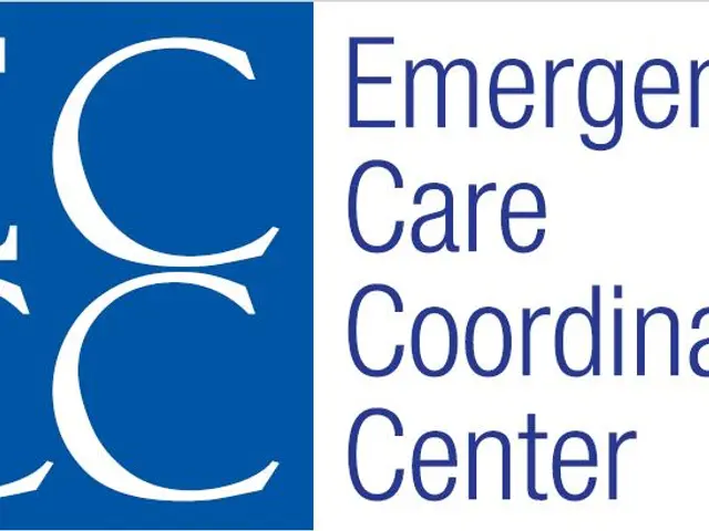 The image shows the Emergency Care Coordination Center (ECC) logo on a white surface. The logo...