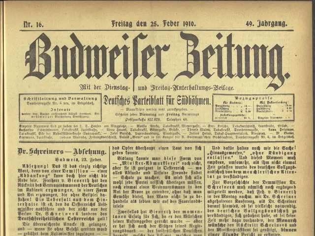 The image shows an old newspaper with a black background and the words "Budweiler Betting" written...