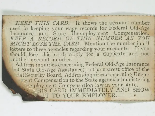 The image shows a piece of paper with text on it that reads "Keep this card, it shows the account...