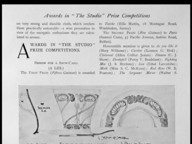 The image shows a black and white drawing of a cup and saucer with a design on it, surrounded by a...