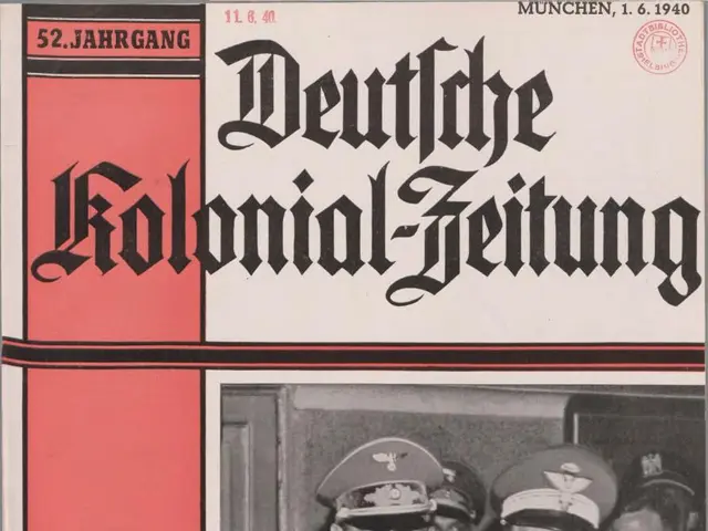 The image shows a book with a picture of Adolf Hitler on the cover, surrounded by a group of people...