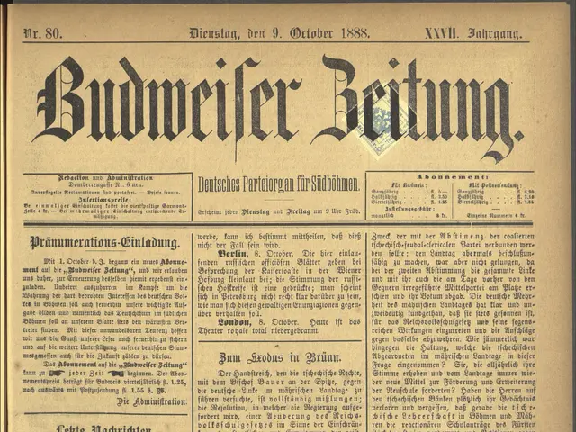 The image shows an old newspaper with the title "Budweiser Betting" printed on the front page. The...