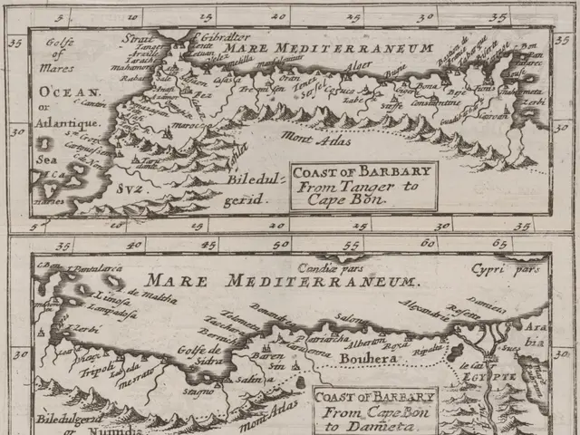 The image shows a paper with a map of Malta and the Mediterranean Sea, with text written on it. The...