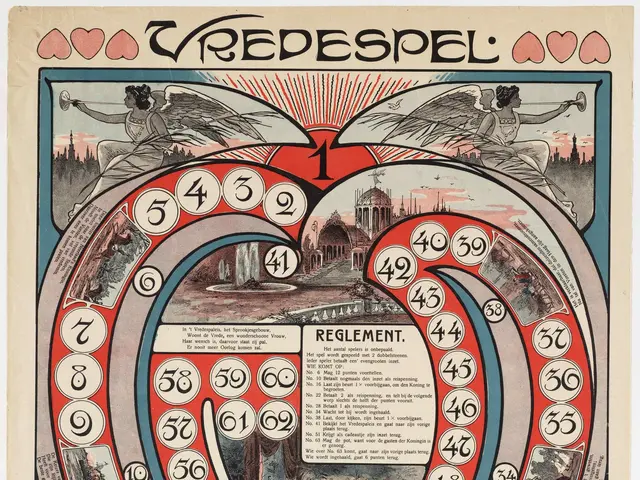 The image shows a poster with a heart-shaped design in the center, surrounded by numbers and text....