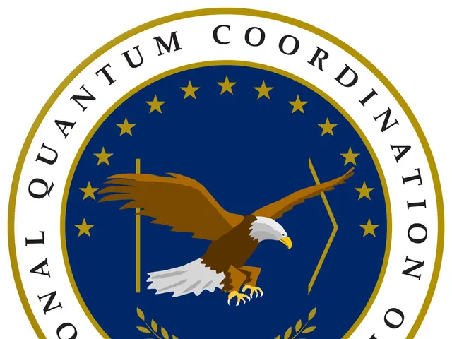 The image shows the logo of the National Quantum Coordination Office, which consists of a blue...